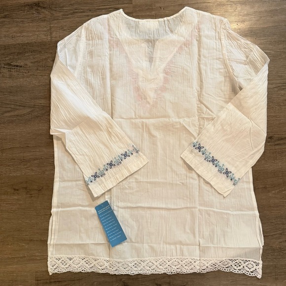 NWT Spiegel Blouse Cross Stitch Embroidery Boho Vintage XL - Picture 7 of 7